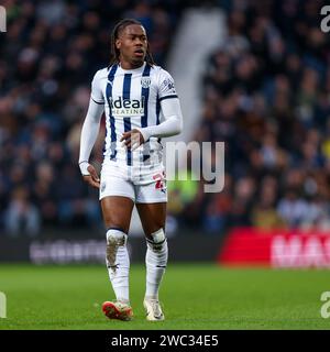 West Bromwich, Royaume-Uni. 13 janvier 2024. Brandon Thomas-Asante de West Bromwich Albion lors de l'EFL Sky Bet Championship match entre West Bromwich Albion et Blackburn Rovers aux Hawthorns, West Bromwich, Angleterre le 13 janvier 2024. Photo de Stuart Leggett. Usage éditorial uniquement, licence requise pour un usage commercial. Aucune utilisation dans les Paris, les jeux ou les publications d'un seul club/ligue/joueur. Crédit : UK Sports pics Ltd/Alamy Live News Banque D'Images