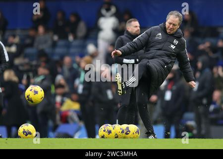 Londres, Royaume-Uni. 13 janvier 2024. Stuart Gray, entraîneur adjoint de Fulham, lors de l'échauffement avant le match de Premier League à Stamford Bridge, Londres. Le crédit photo devrait se lire : Paul Terry/Sportimage crédit : Sportimage Ltd/Alamy Live News Banque D'Images