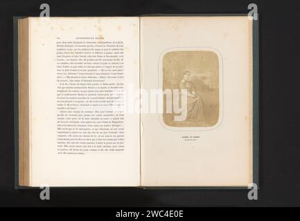 Production photographique d'un tableau avec un portrait d'Elizabeth-Rachel Félix, Henri de la Blanchère, d'après Anonyme, c. 1854 - in ou avant 1859 photographie papier Albumen print Picture, painting. Portrait de l'acteur, actrice CANNET Banque D'Images