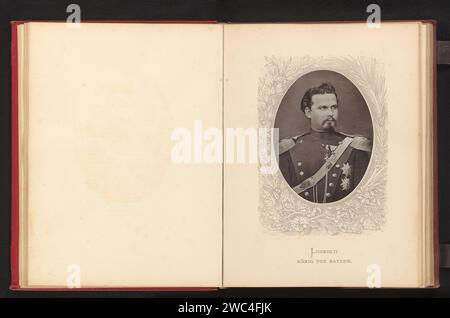 Portrait de Ludwig II, roi de Bavière, anonyme, c. 1875 - en 1880 ou avant le papier photomécanique collotype personnes historiques. roi Banque D'Images