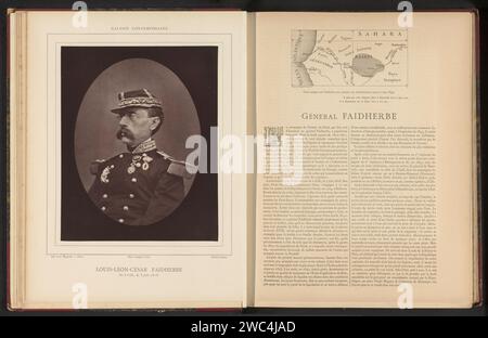 Portret van Louis Léon César Faidherbe, Étienne Carjat, c. 1876 - C. 1879 papier d'impression photomécanique commandant en chef, général, maréchal. uniformes (militaires) Banque D'Images