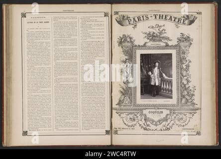 Portret van Benoît-constant Coquelin, François Marie Louis Franck, c. 1869 - avant 1874 tirage photomécanique Franceprint Maker : Franceprinter : Paris portrait papier d'acteur, actrice Banque D'Images
