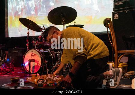 New York, New York, États-Unis. 13 janvier 2024. Mark Guiliana se produit lors du Winter JazzFest Brooklyn Marathon au Superior Ingredients à New York le 13 janvier 2024 (image de crédit : © Lev Radin/ZUMA Press Wire) USAGE ÉDITORIAL SEULEMENT! Non destiné à UN USAGE commercial ! Banque D'Images