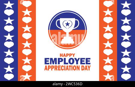 Heureux employé Appréciation Day Vector Design Illustration. Convient pour carte de voeux, affiche et bannière Illustration de Vecteur