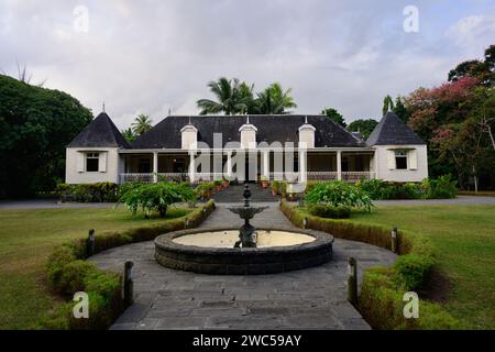 Saint Aubin, Maurice -octobre 18 2023 : domaine de Saint Aubin et le Saint Aubin Restaurant House extérieur Banque D'Images