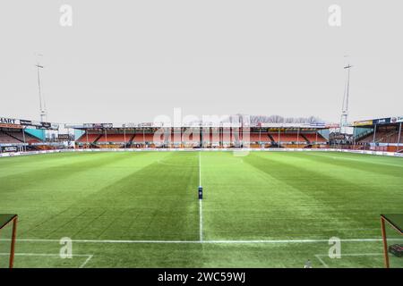 Volendam, pays-Bas. 14 janvier 2024. VOLENDAM, PAYS-BAS - JANVIER 14 : vue générale du stade lors du match néerlandais d'Eredivisie entre le FC Volendam et l'Almere City FC au Kras Stadion le 14 janvier 2024 à Volendam, pays-Bas. (Photo de Pieter van der Woude/Orange Pictures) crédit : Orange pics BV/Alamy Live News Banque D'Images