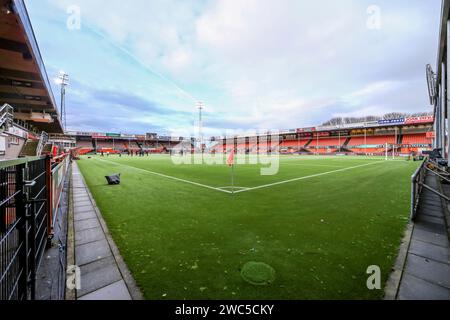 Volendam, pays-Bas. 14 janvier 2024. VOLENDAM, PAYS-BAS - JANVIER 14 : vue générale du stade lors du match néerlandais d'Eredivisie entre le FC Volendam et l'Almere City FC au Kras Stadion le 14 janvier 2024 à Volendam, pays-Bas. (Photo de Pieter van der Woude/Orange Pictures) crédit : dpa/Alamy Live News Banque D'Images
