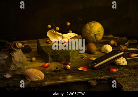 Nature morte pour des célébrations comme la Saint Valentin, Noël, Pâques Banque D'Images