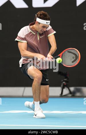 Melbourne, Victoria, Australie. 14 janvier 2024. Le premier jour de l'Open d'Australie 2024 à Melbourne Park, le 14 janvier 2024 à Melbourne, Australie. (Image de crédit : © Ciro de Luca/ZUMA Press Wire) USAGE ÉDITORIAL SEULEMENT! Non destiné à UN USAGE commercial ! Banque D'Images