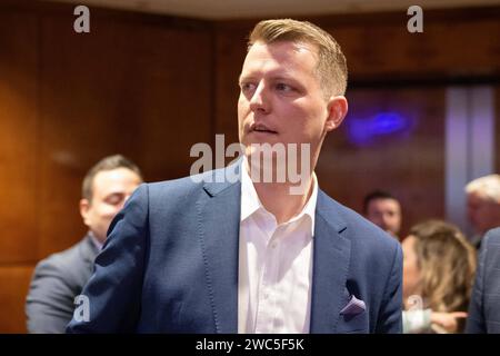 Neujahrsempfang der FDP in Nordrhein-Westfalen Gesellschaft, Politik, Parteien : Neujahrsempfang der FDP in Nordrhein-Westfalen am 14.01.24 im Maritim Hotel in Duesseldorf. Foto : Kirchner-Media/TH Duesseldorf Maritim Hotel Nordrhein-Westfalen Deutschland *** réception du nouvel an du FDP en Rhénanie du Nord-Westphalie Société, politique, fêtes réception du FDP en Rhénanie du Nord-Westphalie le 14 01 24 à l'Hôtel Maritim à Duesseldorf photo Kirchner Media TH Hôtel Duesseldorf Maritim Rhénanie du Nord-Westphalie Allemagne Copyright: xKirchner-Media/THX Banque D'Images