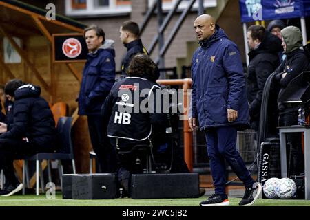 Volendam, pays-Bas. 14 janvier 2024. VOLENDAM, 14-01-2024, Kras Stadion, saison 2023/2024, Dutch Eredivisie football. Pendant le match Volendam - Almere City FC Volendam entraîneur Regillio Simons crédit : Pro Shots/Alamy Live News Banque D'Images