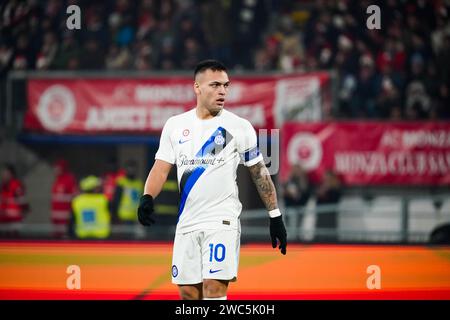 Monza, Italie. 13 janvier 2024. Lautaro Martínez, lors de l'AC Monza vs FC Inter, Serie A, au U-Power Stadium. Crédit : Alessio Morgese/Alessio Morgese / Emage / Alamy Live News Banque D'Images