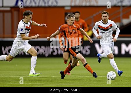 Volendam, pays-Bas. 14 janvier 2024. VOLENDAM, 14-01-2024, Kras Stadion, saison 2023/2024, Dutch Eredivisie football. Pendant le match Volendam - Almere City FC Volendam joueur Damon Mirani crédit : Pro Shots/Alamy Live News Banque D'Images