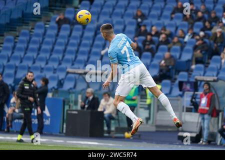 Roma, Rome, Italie. 14 janvier 2024. 20e jour du Championnat italien de Serie A entre S.S. Lazio et U.S. Lecce le 14 janvier 2024 au Stade Olympique, Rome, italie (crédit image : © Stefano d'Offizi/ZUMA Press Wire) USAGE ÉDITORIAL SEULEMENT! Non destiné à UN USAGE commercial ! Banque D'Images