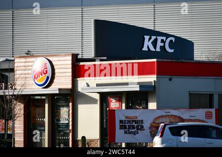 KFC et Burger King signe Banque D'Images