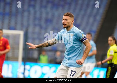 Roma, Rome, Italie. 14 janvier 2024. 20e jour du Championnat italien de Serie A entre S.S. Lazio et U.S. Lecce le 14 janvier 2024 au Stade Olympique, Rome, italie (crédit image : © Stefano d'Offizi/ZUMA Press Wire) USAGE ÉDITORIAL SEULEMENT! Non destiné à UN USAGE commercial ! Banque D'Images