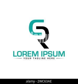 Logo lettre CR. Design de logo unique et moderne. Illustration de Vecteur