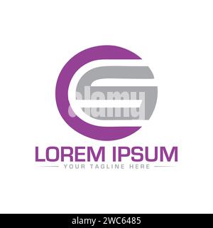 Logo CS Letter. Design de logo CS SC unique et professionnel. Illustration de Vecteur