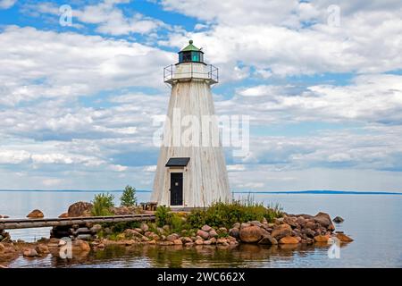 Suède, Vaestergotland, Karlsborg, phare de Vanaes, phare, phares, Scandinavie Banque D'Images