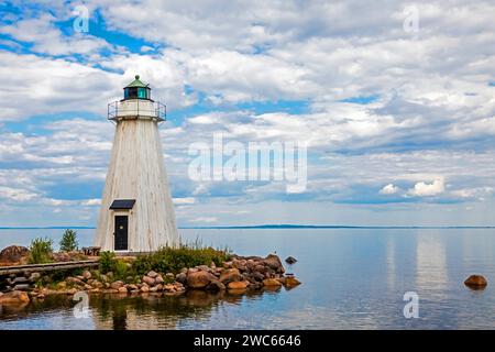 Suède, Vaestergotland, Karlsborg, phare de Vanaes, phare, phares, Scandinavie Banque D'Images