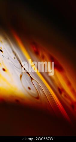 Mélange de peinture liquide chaud vague d'encre rouge orange Banque D'Images