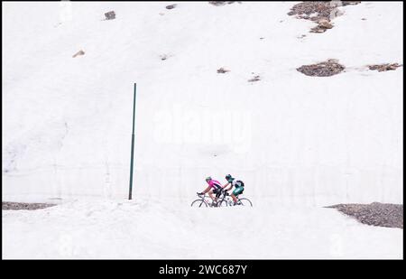 Col du Galbier dans les Alpes françaises . Endroit où de nombreux cyclistes testent leur force. France vvbvanbree photographie Banque D'Images