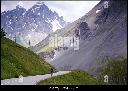 Col du Galbier dans les Alpes françaises . Endroit où de nombreux cyclistes testent leur force. France vvbvanbree photographie Banque D'Images