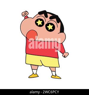 Shinchan Cute Vector Illustration de Vecteur