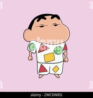 Shinchan en costume de nuit Illustration de Vecteur