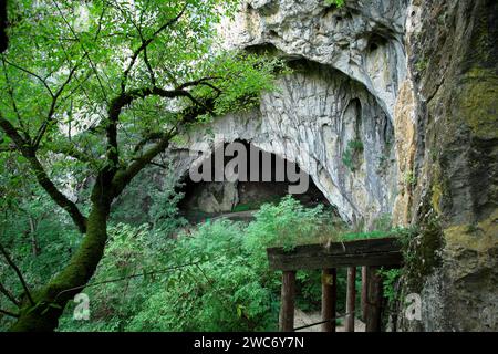 entrée Stopica Pecina (grotte), Rozanstvo, Serbie Banque D'Images