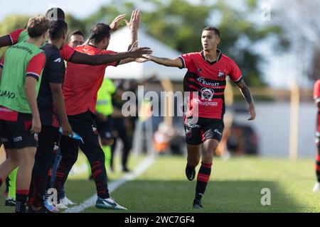 Sao Carlos, Brésil. 14 janvier 2024. SP - SAO CARLOS - 01/14/2024 - COPA SAO PAULO 2024, ITUANO (photo Diogo Reis/AGIF/Sipa USA) crédit : SIPA USA/Alamy Live News Banque D'Images