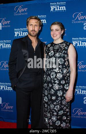 Ryan Gosling, Greta Gerwig, 16E Prix Kirk Douglas pour l’excellence cinématographique du SBIFF, The Ritz-Carlton Bacara, Santa Barbara, CA, 1.13.24 Banque D'Images