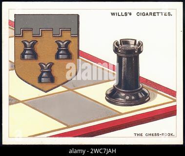 The Chess Rook - Illustration de carte de cigarette vintage Banque D'Images