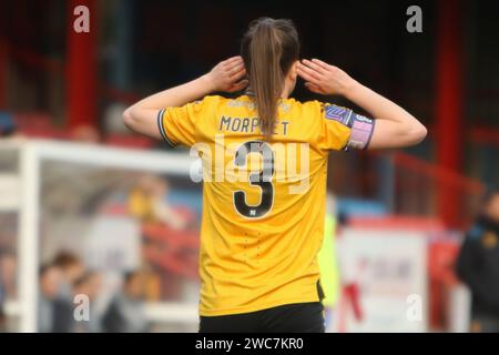 Annie Morphet Wolves capitaine lors de Reading Women v Wolves Women Adobe FA Women's Cup 4e tour, 15 janvier 2024, a joué à Aldershot Town FC Banque D'Images