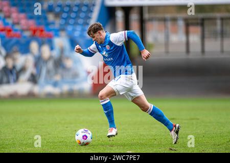 Rostock, Deutschland 14. Janvier 2024 : Testspiel - 2023/2024 - FC Hansa Rostock vs VfB Lübeck im Bild : Alexander Rossipal (Hansa Rostock) Banque D'Images