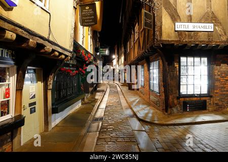 La pagaille dans la ville de York dans le Yorkshire du Nord, Royaume-Uni Banque D'Images