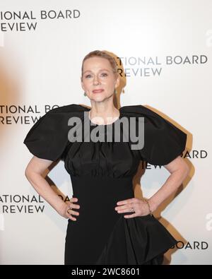 New York, New York, États-Unis. 11 janvier 2024. Laura Linney assiste au gala annuel des prix 2024 du National Board of Review à Cipriani 42nd Street à New York. (Image de crédit : © Luiz Rampelotto/ZUMA Press Wire) USAGE ÉDITORIAL SEULEMENT! Non destiné à UN USAGE commercial ! Banque D'Images