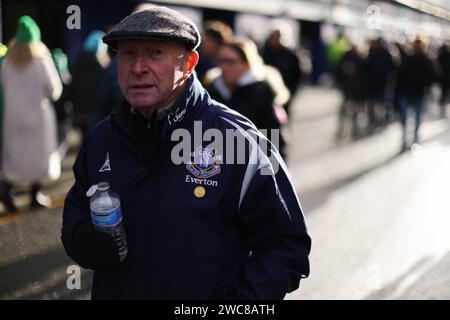 Liverpool, Royaume-Uni. 14 janvier 2024. Fans d'Everton avant le match de Premier League à Goodison Park, Liverpool. Le crédit photo devrait être : Gary Oakley/Sportimage crédit : Sportimage Ltd/Alamy Live News Banque D'Images