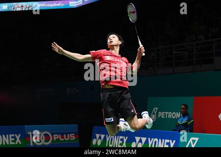 Axiata Arena, Kuala Lumpur, Malaisie. 13 janvier 2024. Yuta Watanabe(JPN), 13 JANVIER 2024 - Badminton : PETRONAS Malaysia Open 2024 demi-finale en double mixte à l'Axiata Arena, Kuala Lumpur, Malaisie. Crédit : Itaru Chiba/AFLO/Alamy Live News Banque D'Images