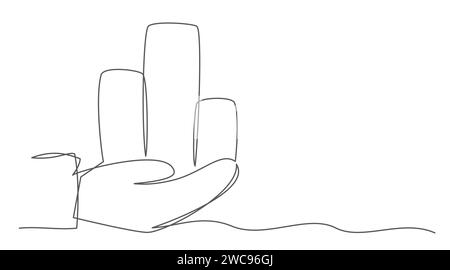 Schéma un dessin de ligne isolé sur fond blanc Illustration de Vecteur