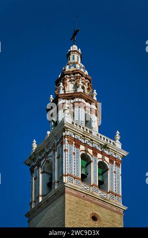 Torre de Santiago, Iglesia de Santiago (Église Saint James), à Ecija, province de Séville, Andalousie, Espagne Banque D'Images