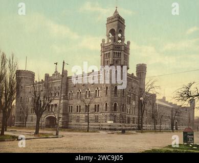 Armurerie centrale de la garde nationale de l'Ohio, Cleveland, comté de Cuyahoga, Ohio 1901. Banque D'Images