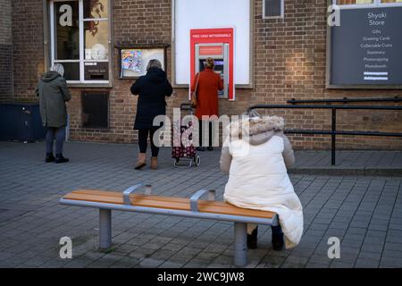 21 janvier 2022 : jour de marché à Hucknall, Nottinghamshire. La ville fait partie de la circonscription de Sherwood, un siège marginal actuellement occupé par les conservateurs. Banque D'Images