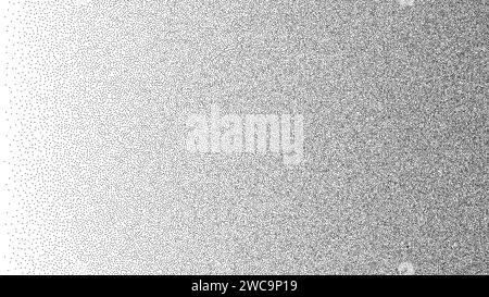 Bruit de gradient et arrière-plan poussiéreux. Motif de demi-teinte à grain granuleux composé de points. Illustration vectorielle. Illustration de Vecteur