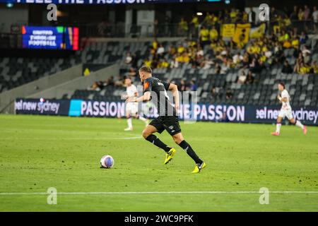 A-Leagues Unite Round - Perth Glory 3-4 Wellington Phoenix - 14 janvier 2024. Wellington Phoenix est revenu au sommet de l'échelle de l'Isuzu Ute A-League Banque D'Images