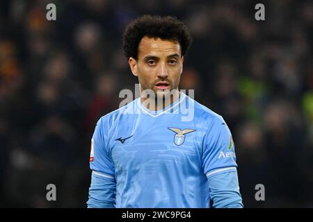 Felipe Anderson de SS Lazio regarde pendant le match de football Coppa Italia Frecciarossa entre SS Lazio et AS Roma au Stadio Olimpico à Rome, IT Banque D'Images