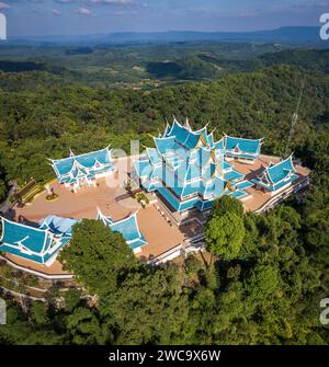 Vue aérienne de Wat Pa Phu Kon à Loei, Thaïlande Banque D'Images