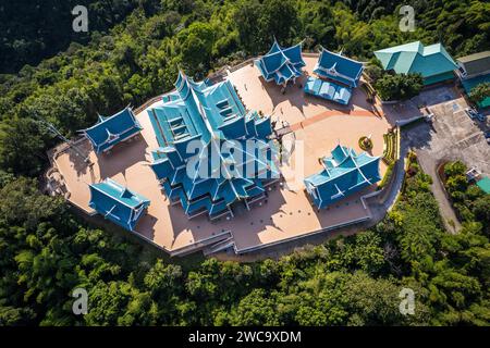 Vue aérienne de Wat Pa Phu Kon à Loei, Thaïlande Banque D'Images