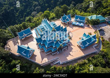 Vue aérienne de Wat Pa Phu Kon à Loei, Thaïlande Banque D'Images