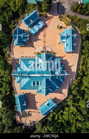 Vue aérienne de Wat Pa Phu Kon à Loei, Thaïlande Banque D'Images